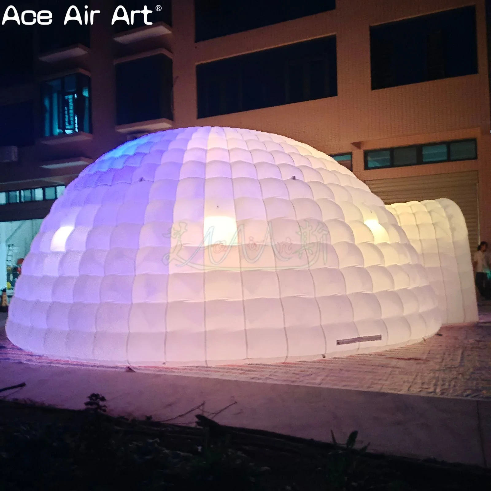 Tenda de cúpula inflável de 8m de diâmetro, iluminação led gigante, balão de iurta iglu, cúpula inflável gigante para eventos e festas