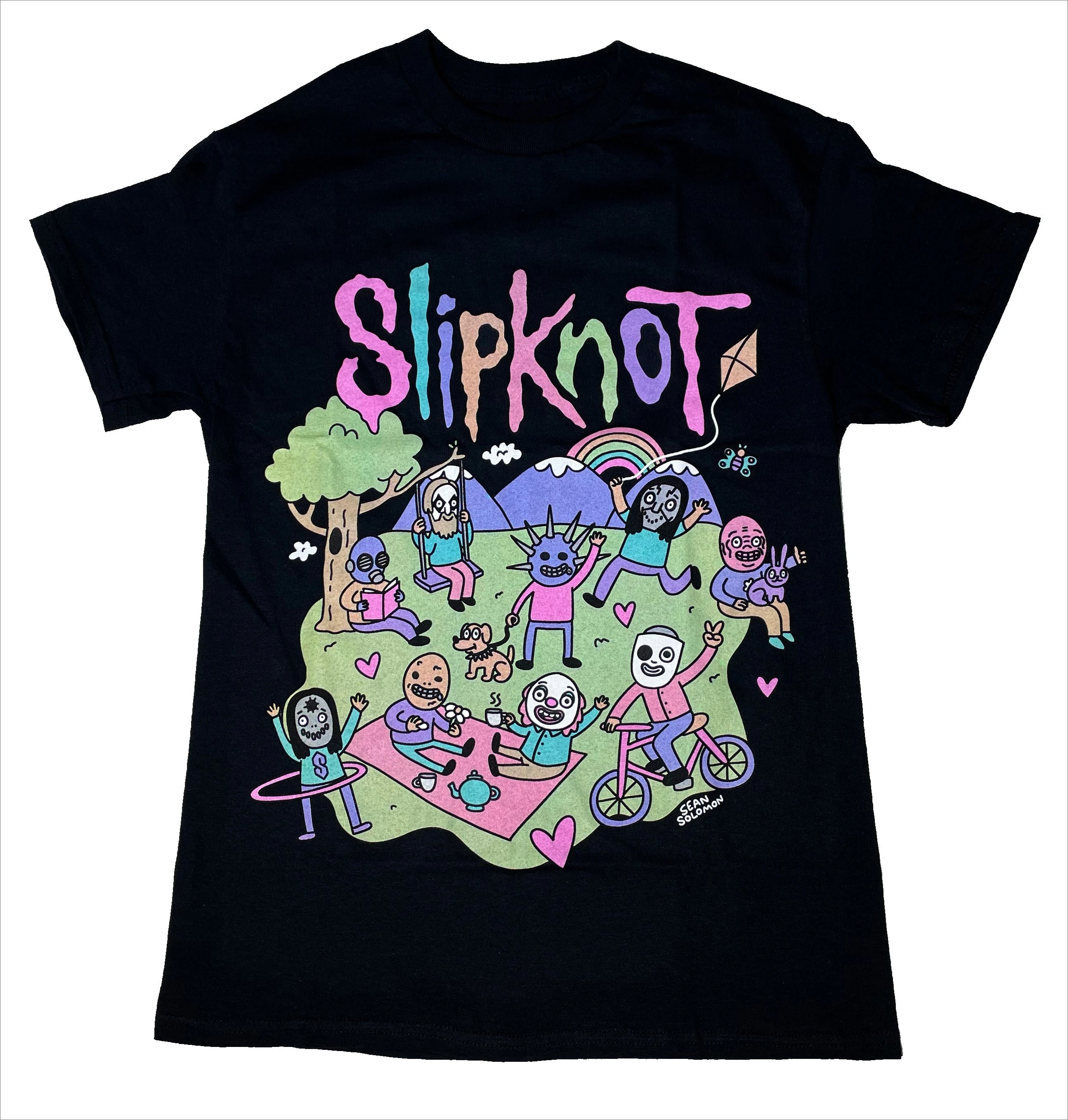 Süßes SLIPKNOT-Grafik-T-Shirt aus 100 % Baumwolle, Rundhalsausschnitt, lässiges Unisex-T-Shirt, Sommer-Top