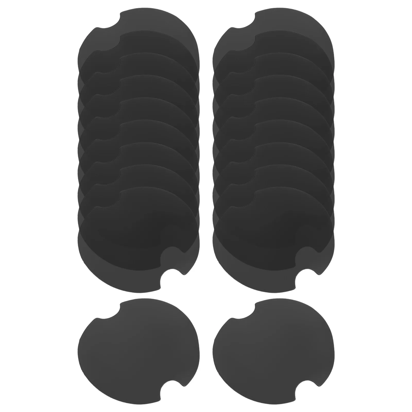 

100Pcs Round Plastic Ring Display Cards Black Small Sheets Jewelry Organizer Retail Showcase Holder Storage Vendor
