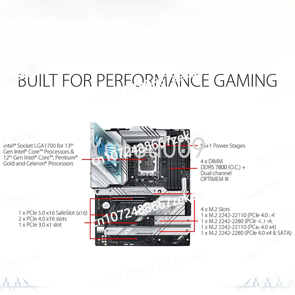 GAMING with Motherboard Processor New EXPO STRIX WIFI ROG 13700K 6E White LGA DDR5 with I7 Z790 RGB 32GB RAM A 1700 5600MHz