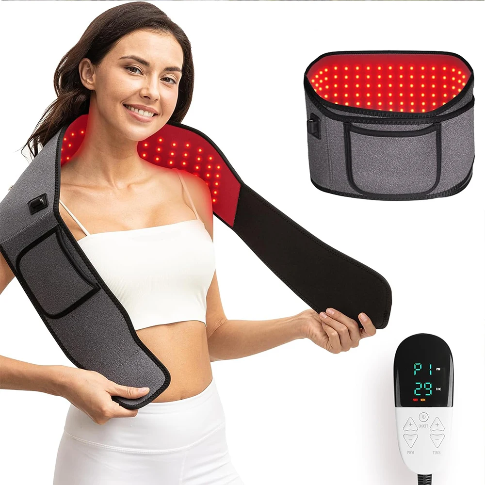 

Hot selling：3-in-1 850nm+660nm Red Light Therapy Belt, Dual Wavelength Full Body Pain Relief with DC Plug, Home Use