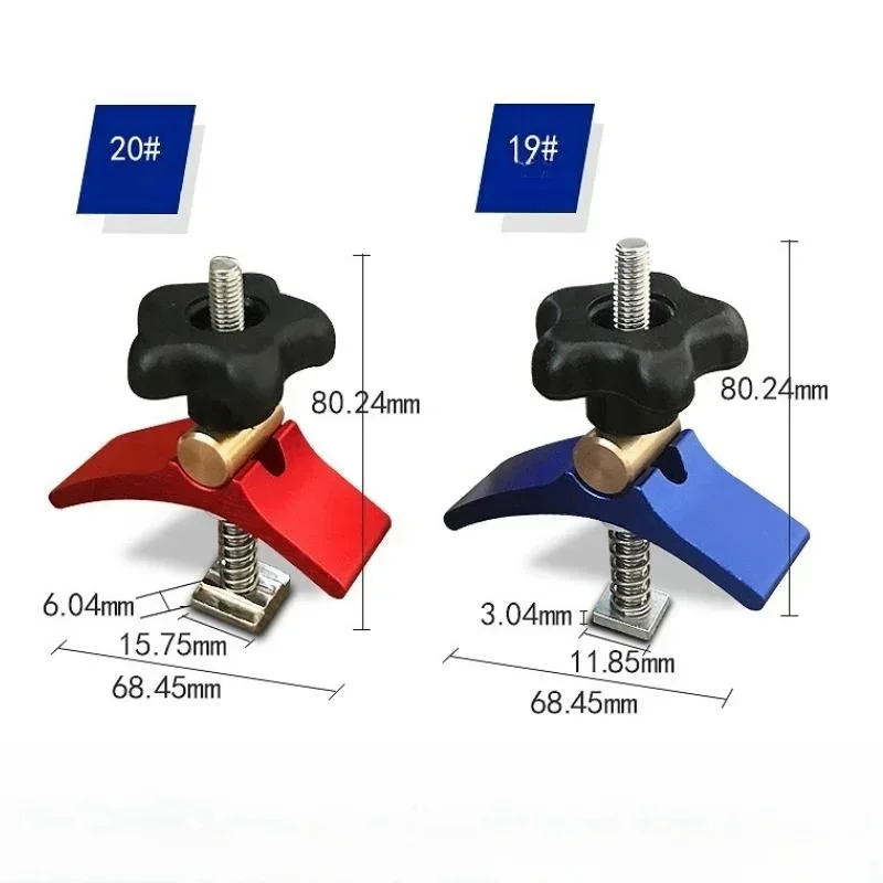 Porca para T Rail Clamp Set, T-Track, Alumínio Mini Clamp Set, Carpintaria Router, Saw Drill, 1 Pc