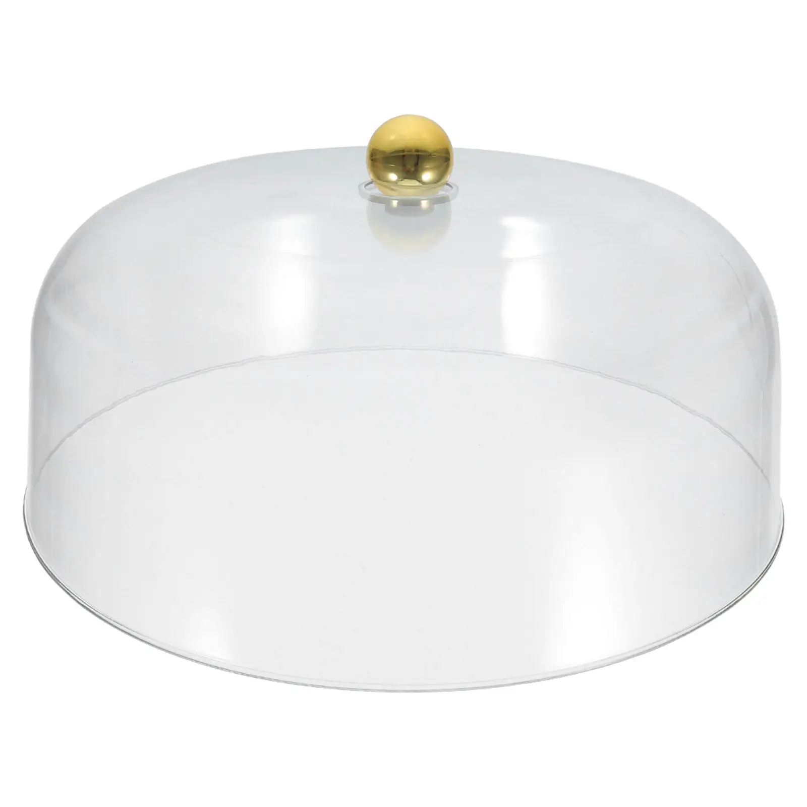 Gold Transparent Cake Dome Cover Cloche Replacement For Baked Goods Bakery Tray Stand Food Protection And Decorative Displays