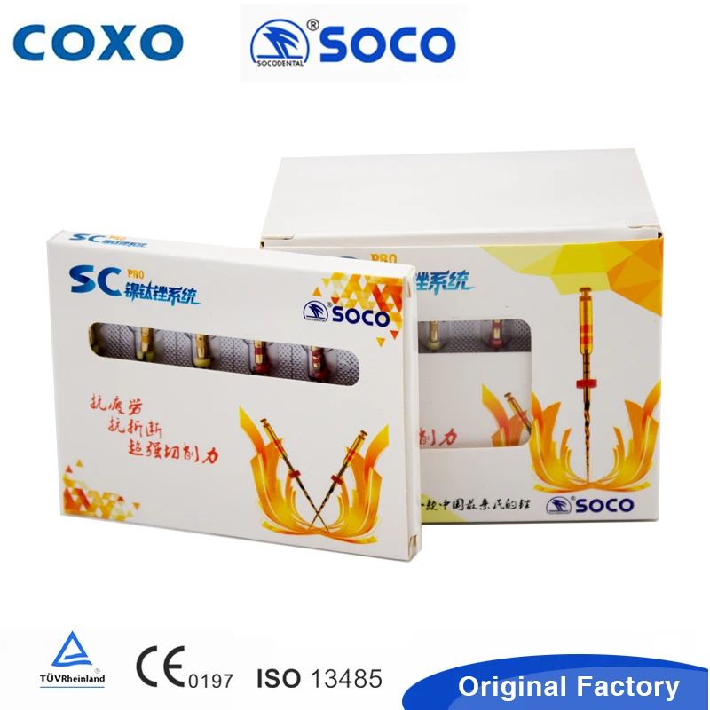 5 boxes COXO SC-Pro Heat Activated Rotary Files Gold Endodontic Files Root Canal for Dentistry Super cutting force anti-broken