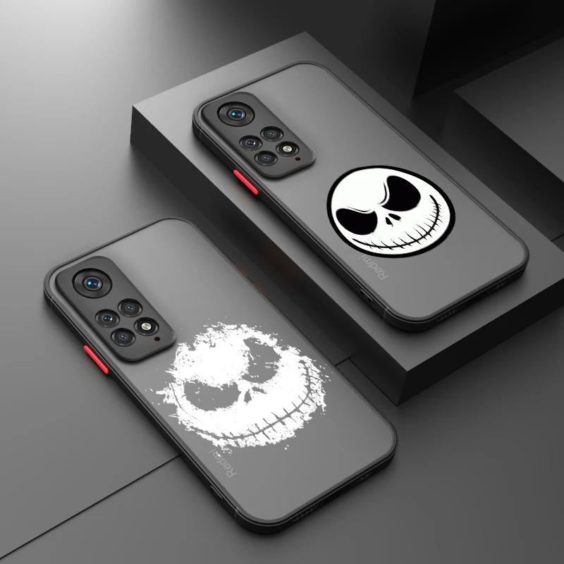 The Nightmare Before Christmas Art For Redmi Note 13 12S 12T 11E 11T 11S 10T Speed Pro Plus Max Lite Frosted Translucent