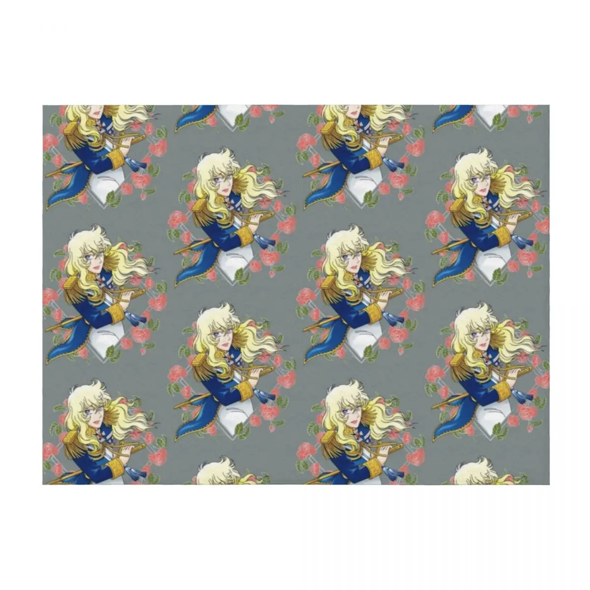 

Oscar Franois de Jarjayes (Blue edit. 2021) Throw Blanket Luxury St Bed linens Beach Blankets