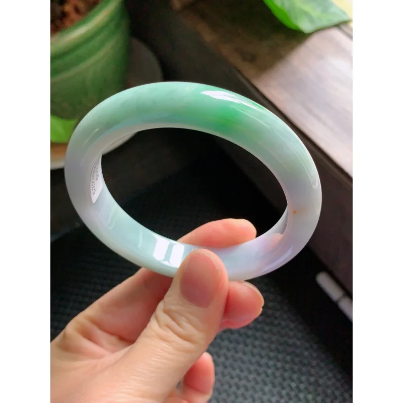 Spring Color Water Runzheng Ring Mine Timber Jewelry Myanmar Jade Bracelet