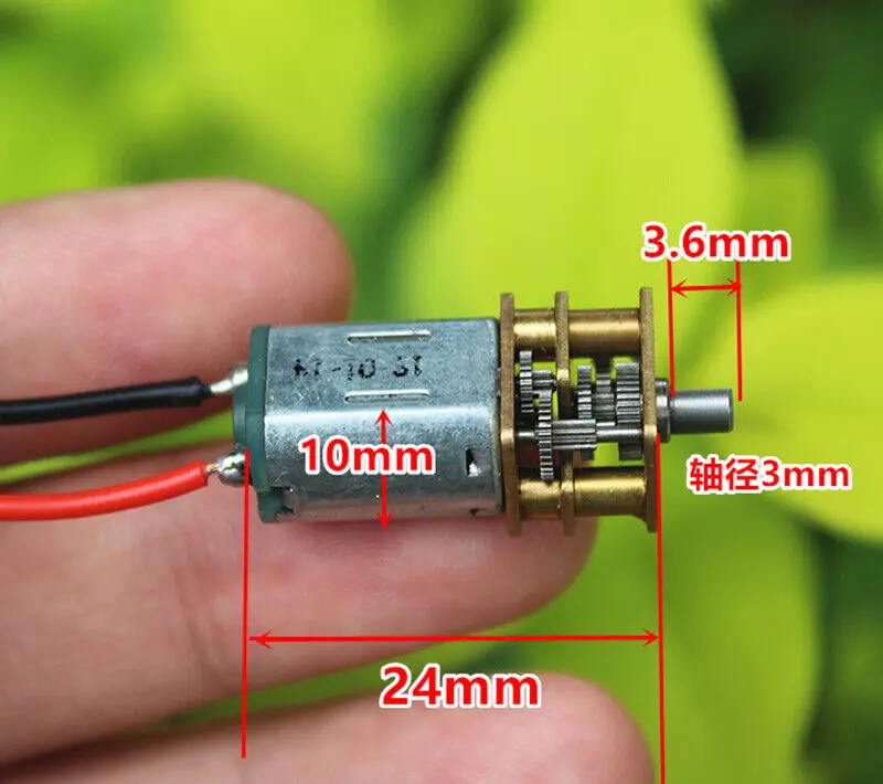Mini N20 полностью металлический фотоэлектрический двигатель DC 3V-6V 5V 56RPM медленная скорость для робота