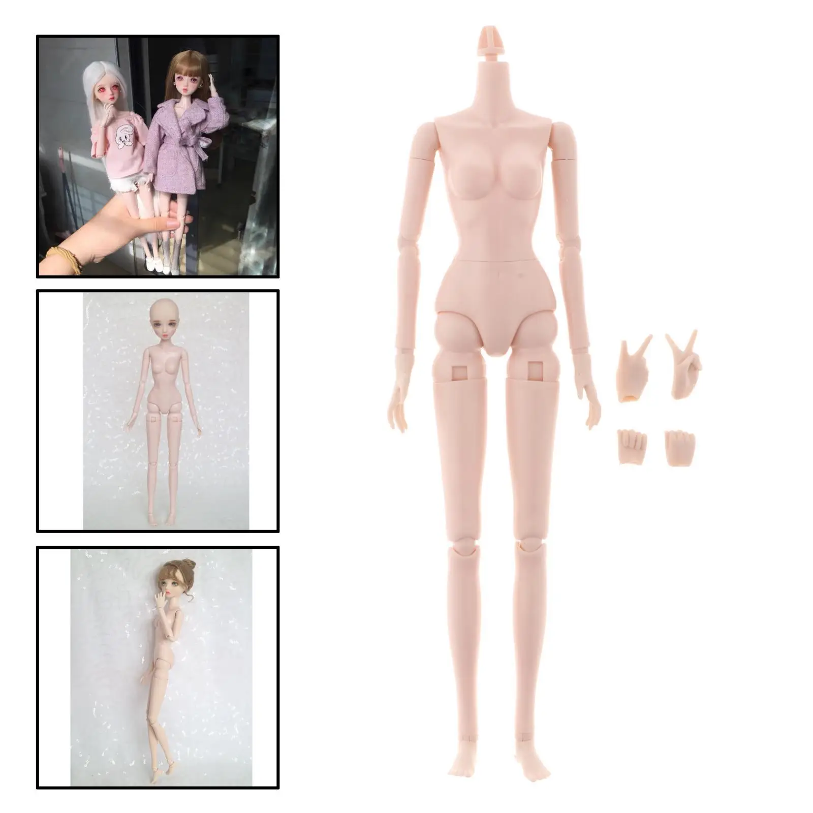 1/6  Doll 22 Jointed Female Blank Doll  Practice Replacements 25CM