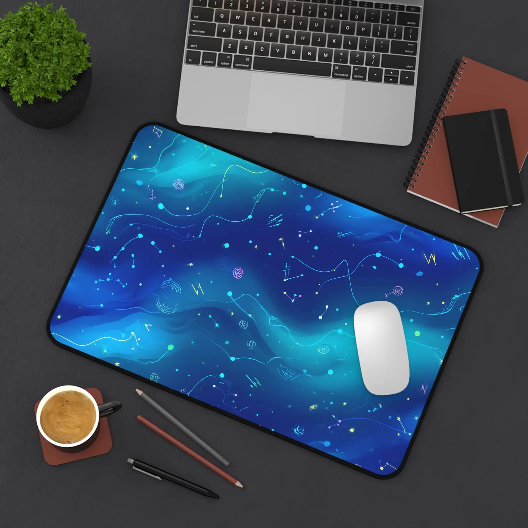 

Starry Sky Deskmat, Space-themed Office Decor, Starry Sky Mouse Pad, Galaxy Design, Astronomy Enthusiast Gift Kawaii Desk Pad