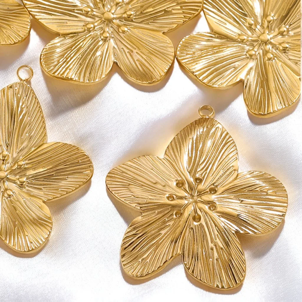 10 قطع الفولاذ المقاوم للصدأ خمر DIY زهرة قلادة قلادة القرط قلادة الإكسسوارات