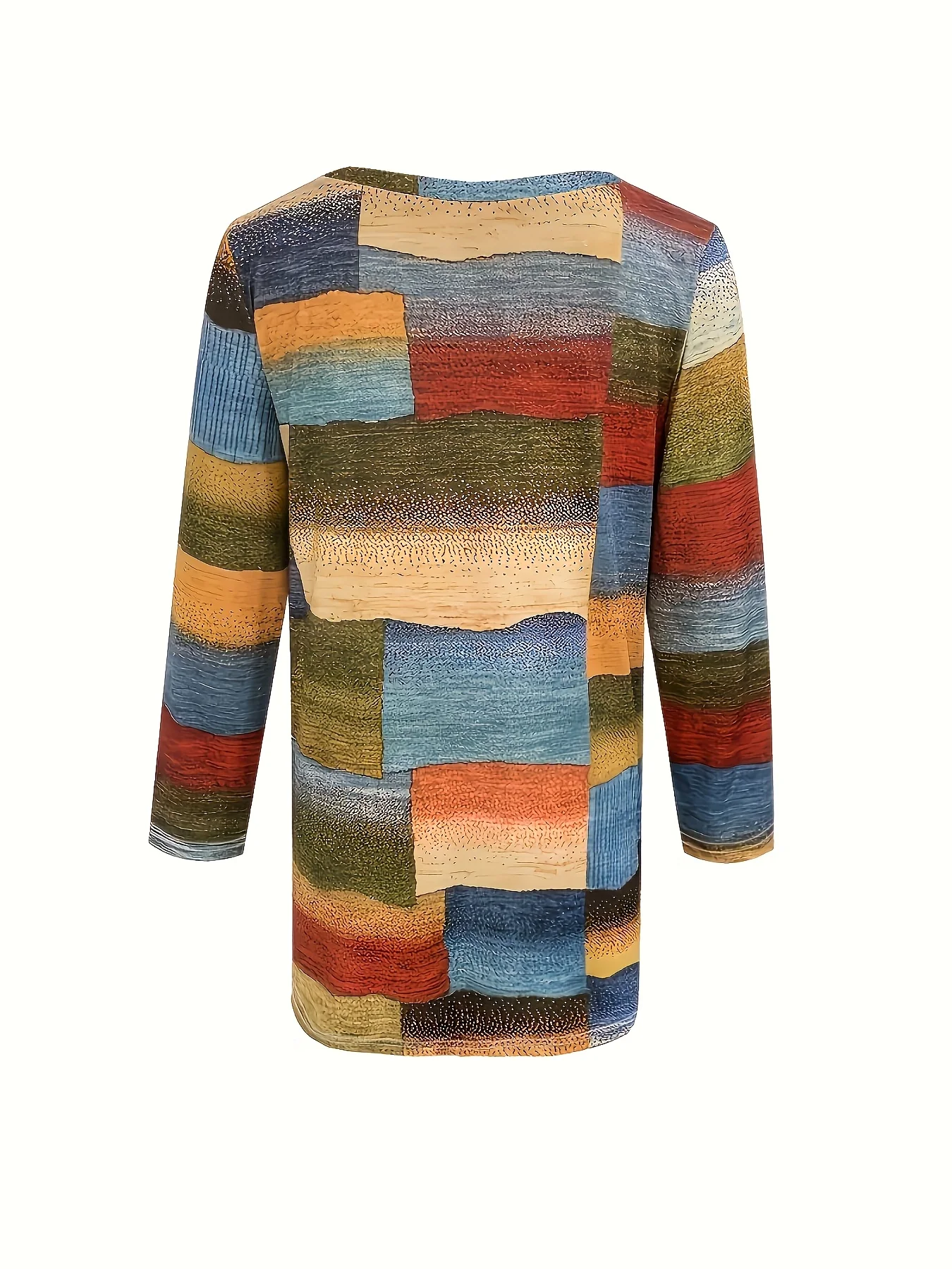 T-shirt ampia con stampa irregolare e girocollo