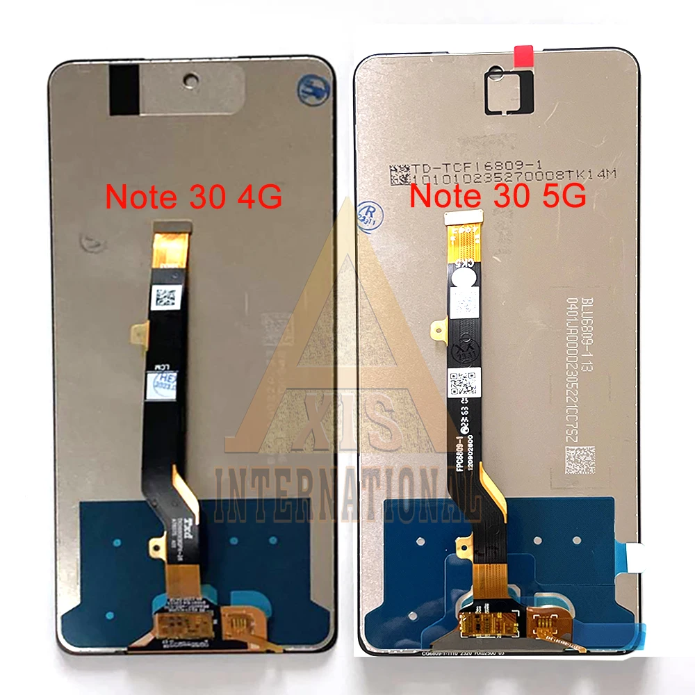 6.78\'\' For Infinix Note 30 4G X6833B LCD Display Screen Touch Digitizer For Infinix Note 30i X6716 X6716B Note 30 5G X6711Frame