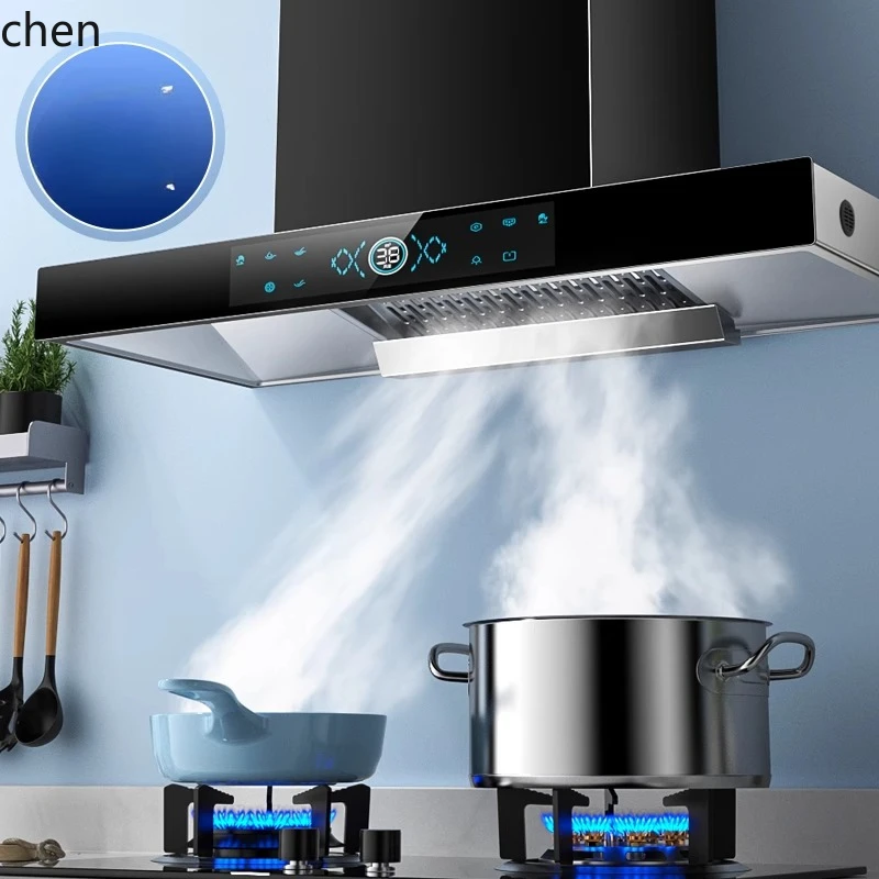 

HXL top range hood kitchen large suction T-type range hood gas stove package