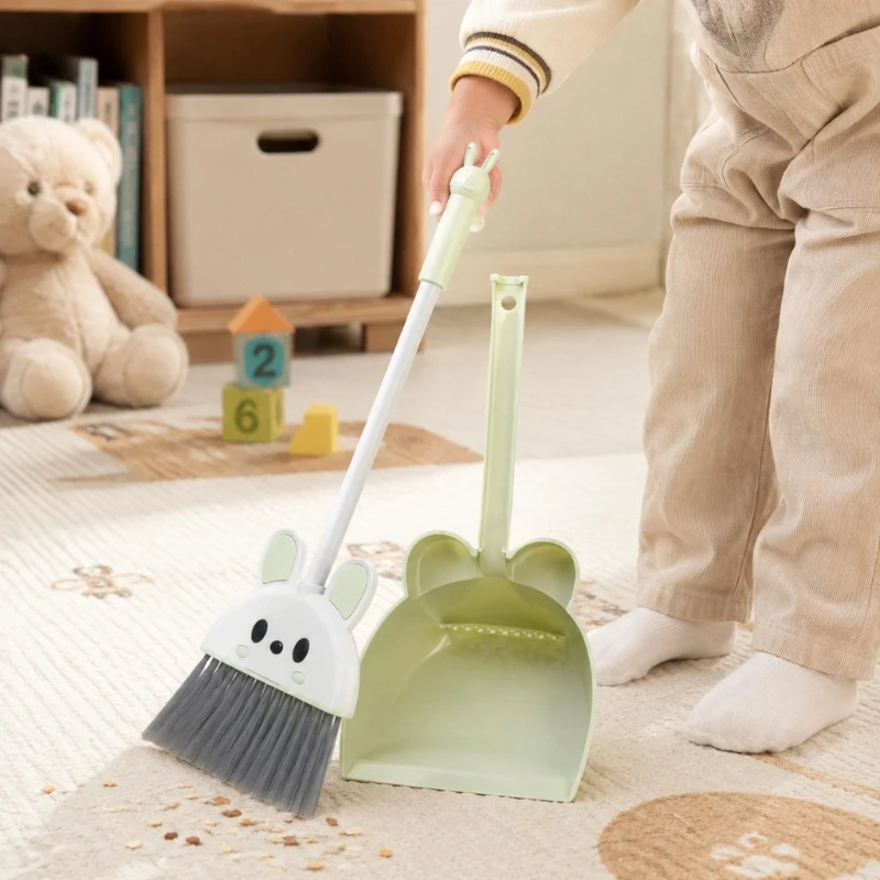 Cleaning Toy Set with Dustpan and Sweeping Tool, Plastic Housekeeping Set Pretend Play Indoors A2U
