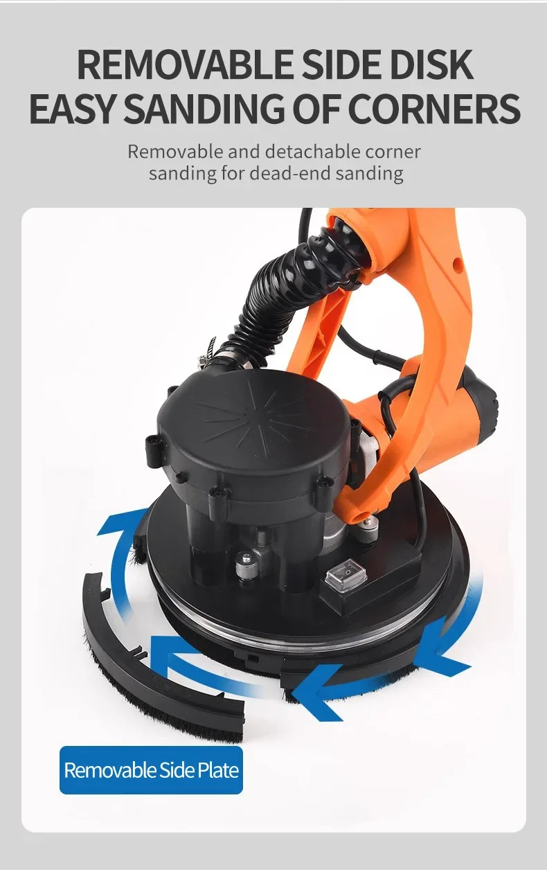Foldable Large Handle with Light, Self-priming Putty, Powder Wall Sandpaper Polishing Tool 1pc Wall Polishing Machine
