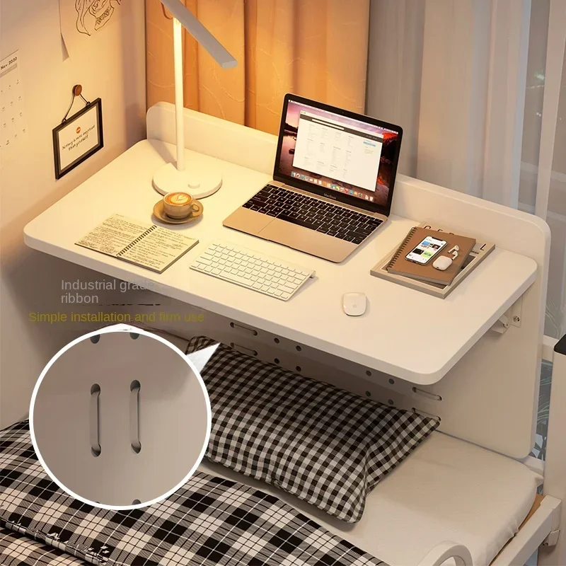 Mesa de cama plegable para dormitorio, escritorio plegable para estudiantes en la litera, mesa para portátil, mesa pequeña para escribir