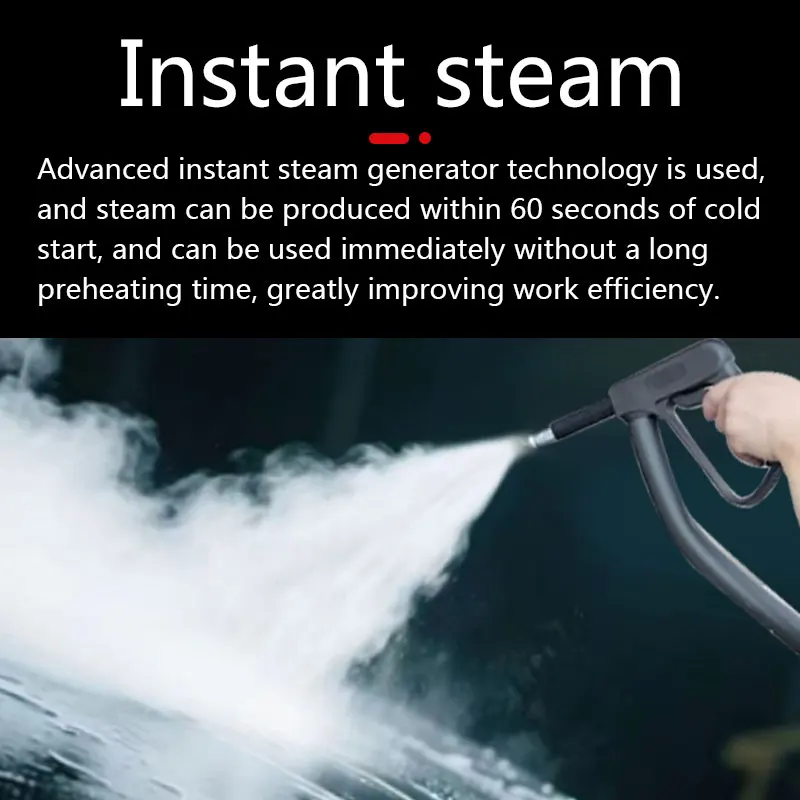 Electric High Pressure Steam Car Washer With Italian Engine Vapor Cleaning Heavy Duty New Plastic Shell Design
