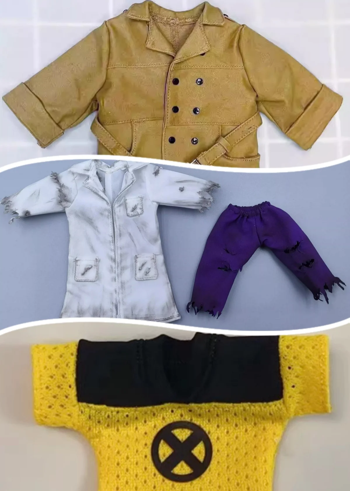 

【No Figure】1/12 Scale Male Soldier Clothing Accessories Trench Coat Cloak Leisure Suit For 6'' Action Figure Model Fit Marvel