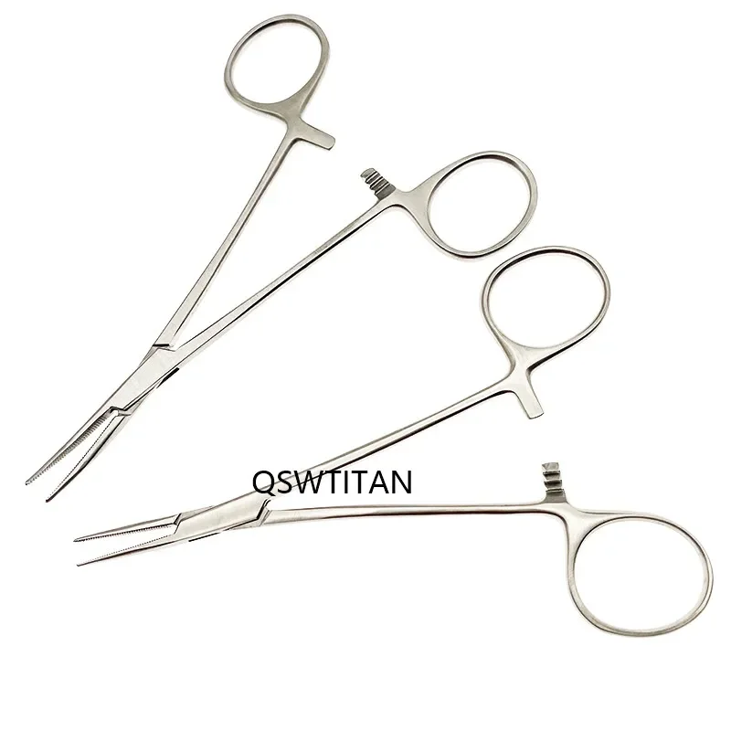 ที่ใส่เข็มคีมห้ามเลือดหัวโค้งตรงสําหรับคีมหนีบผมสัตว์เลี้ยง