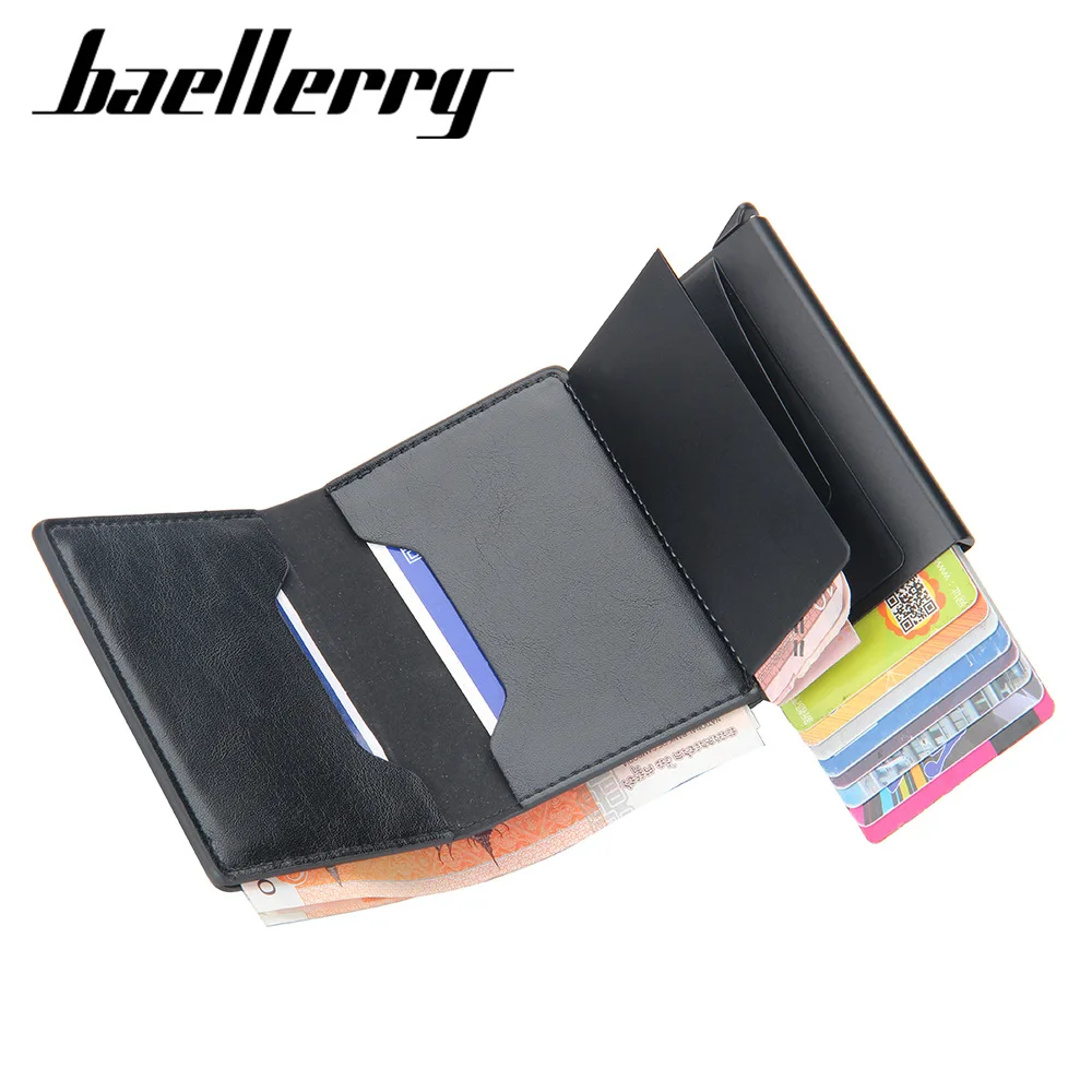 Baellerry New RFID Card Bag portafogli da uomo Mini portacarte portamonete da uomo portamonete Popup di alta qualità portafoglio da uomo piccolo