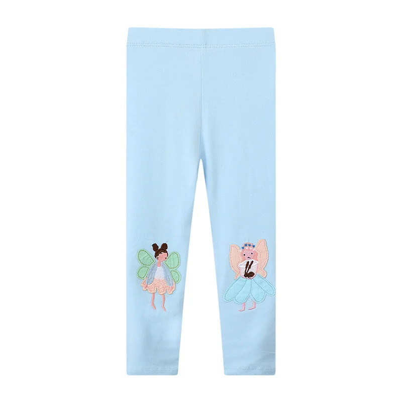 

Jumping Meters 2-7T Girls Fairy Tale Children's Leggings Pants Embroidery Kids Skinny Trousers Full Pencil Pants