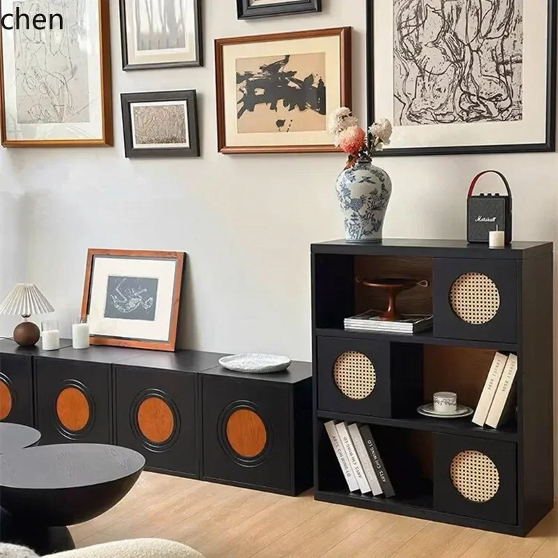 DSA Solid Wood Bookcase Bedroom Combination Bookshelf Modern Living Room Display Entrance Storage Cabinet
