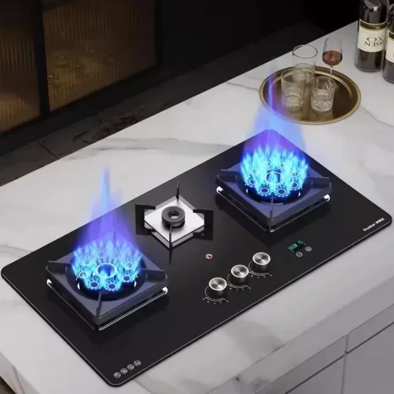 Powerful and efficient home use built-in three-burner gas stove Natural gas, liquefied gas, strong firepower