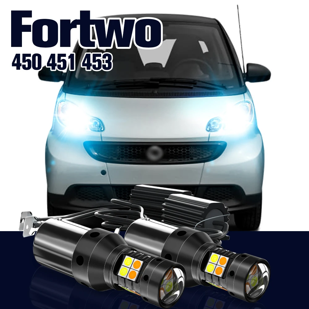 

Dual Mode Turn Signal+Daytime Running Light 2pcs LED DRL Lamp For Smart Fortwo MK1 450 MK2 451 MK3 453 Accessories 1998-2019