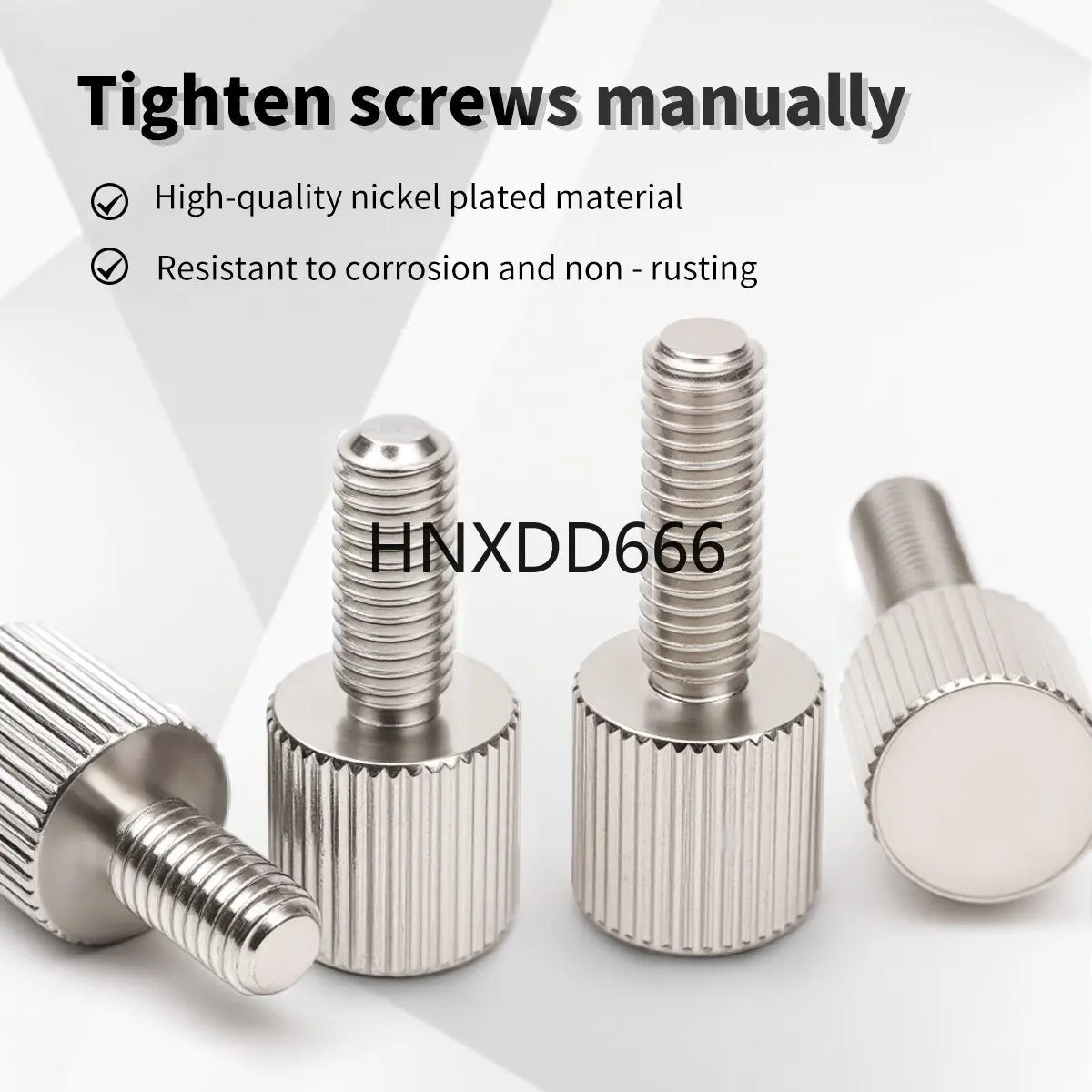 

Винты с накатанной головкой M3M4M5M6 10 шт. никелированные мебельные электроники ручная регулировка крепеж с резьбой DIY аппаратные детали