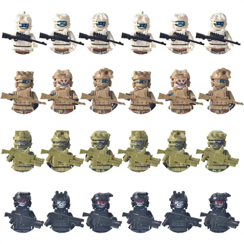 

SWAT military doll camouflage ghost special forces building block doll children's toy