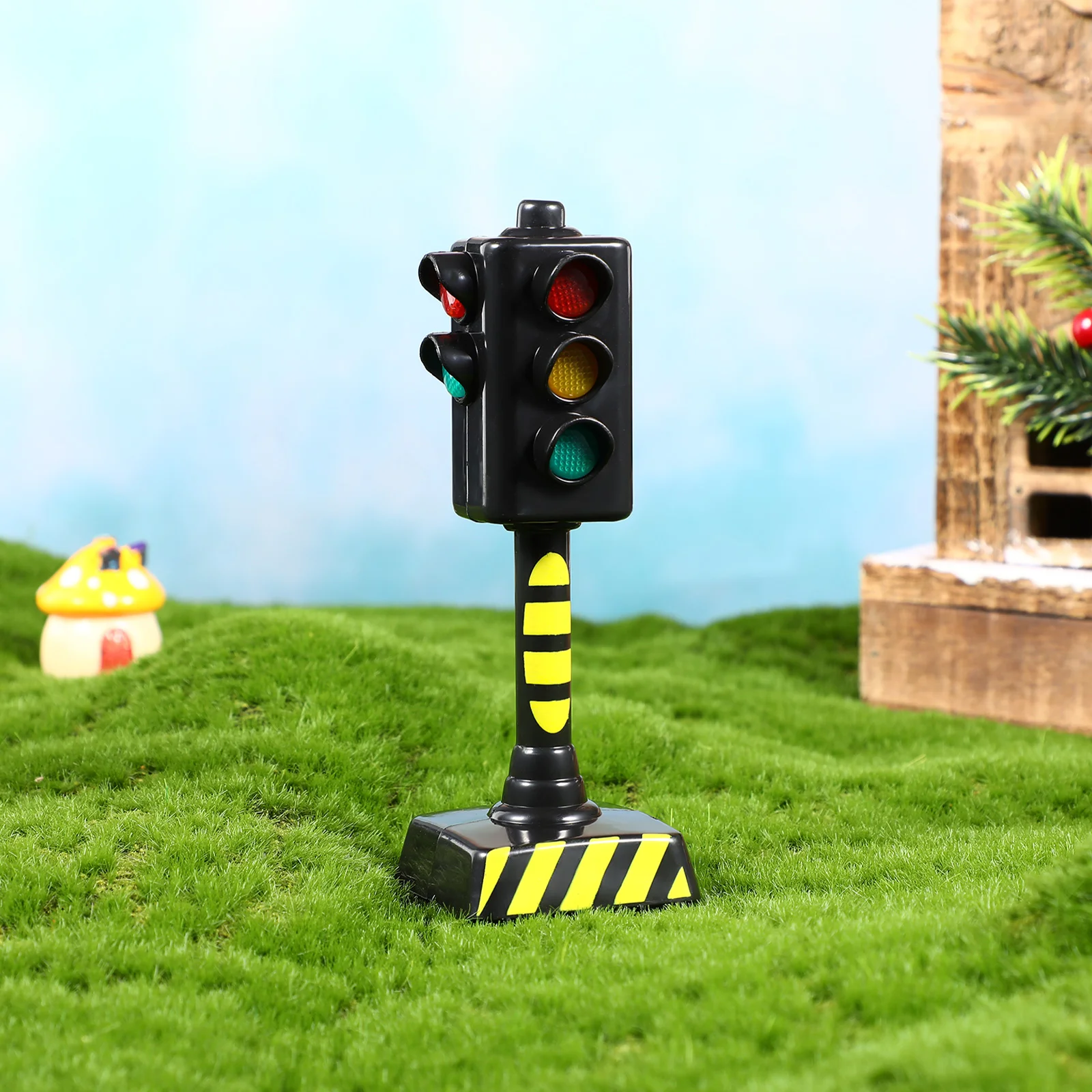 Toy Street Sign Kids Toys Traffic Safety Model Automatic Simulation Light Educational