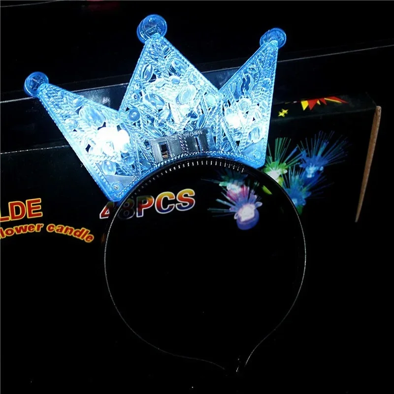 LED Flashing Crown Adult Kid Princess Light Headband Hairband for Festival Party Birthday Wedding Cosplay Halloween Christmas