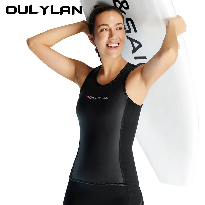 Oulylan 2MM Short Sleeve CR Water Sport Neoprene Diving Suit Smooth Skin Ultra Elastic Snorkeling Warm Beach Surf Wetsuit