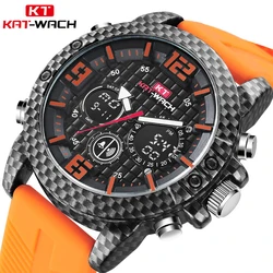 KAT-WATCH Military Watch for Men Sport Digital Watches Waterproof Luminous Alarm Stopwatches Clock Relogio Masculino