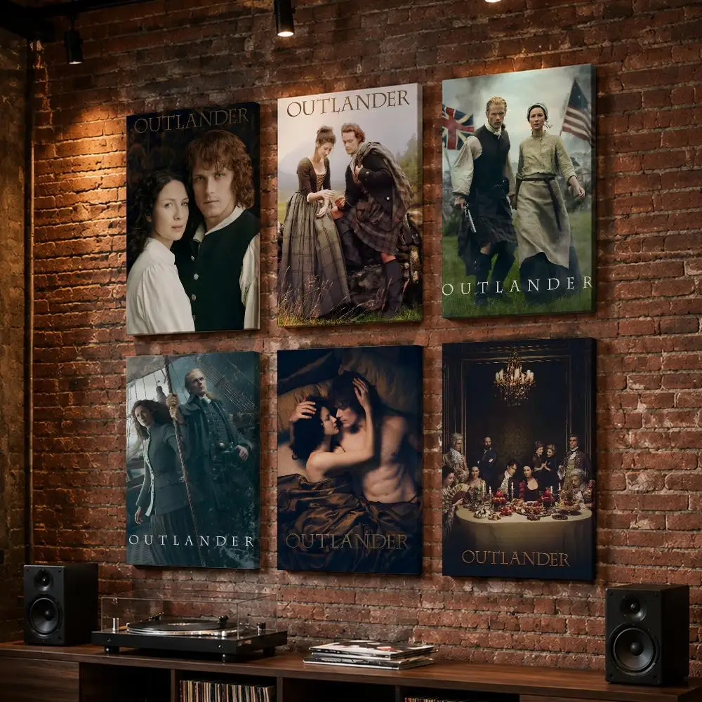 O-outlander Show Tv Framed Wall Painting Wood Framed Wall Art Print For Bedroom Living Room Hallway Office Home Decor