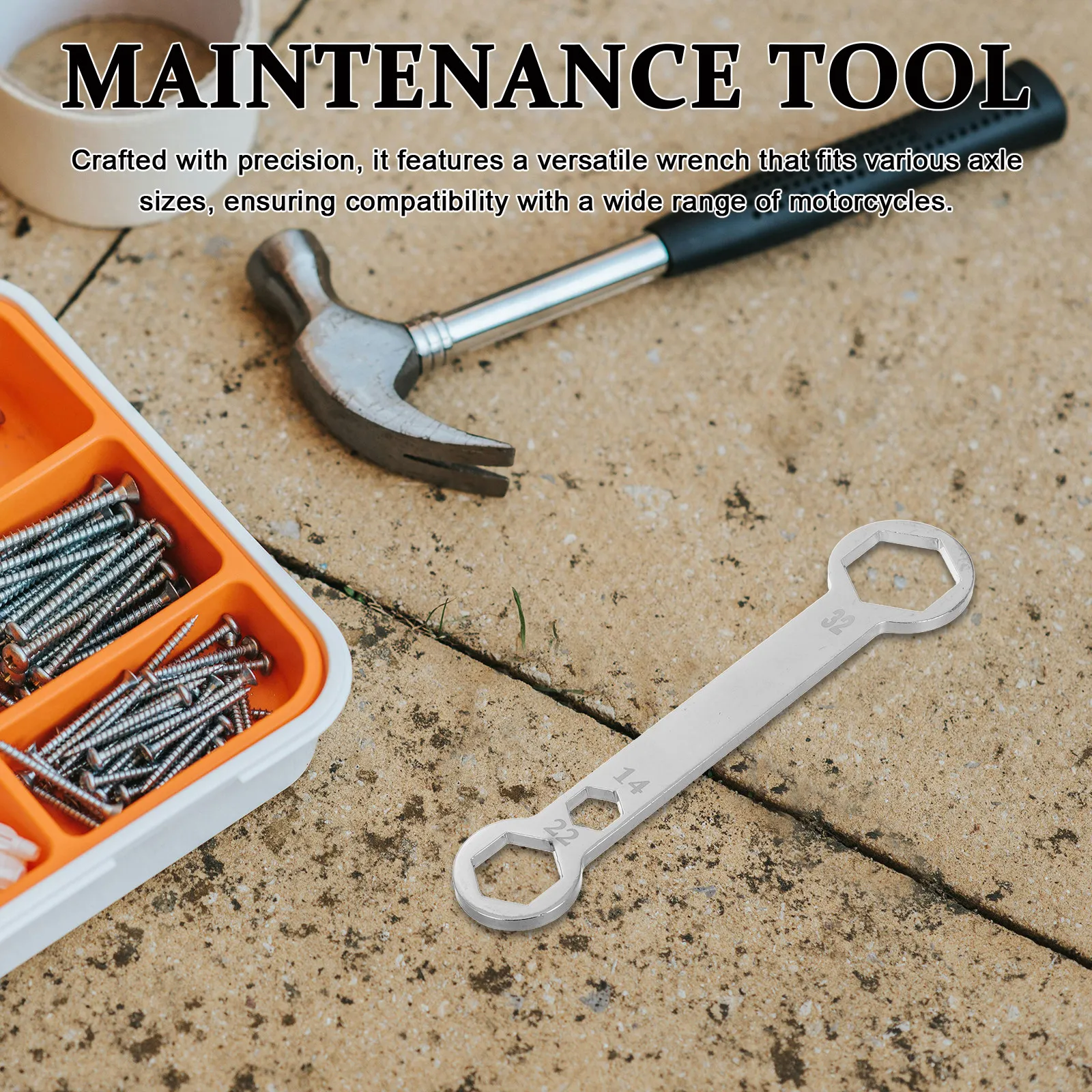 

Motorcycle Axle Wrench Multifunctional Front Rear Axle Disassembly Tool Lightweight Portable Motorcycle Maintenance Repair