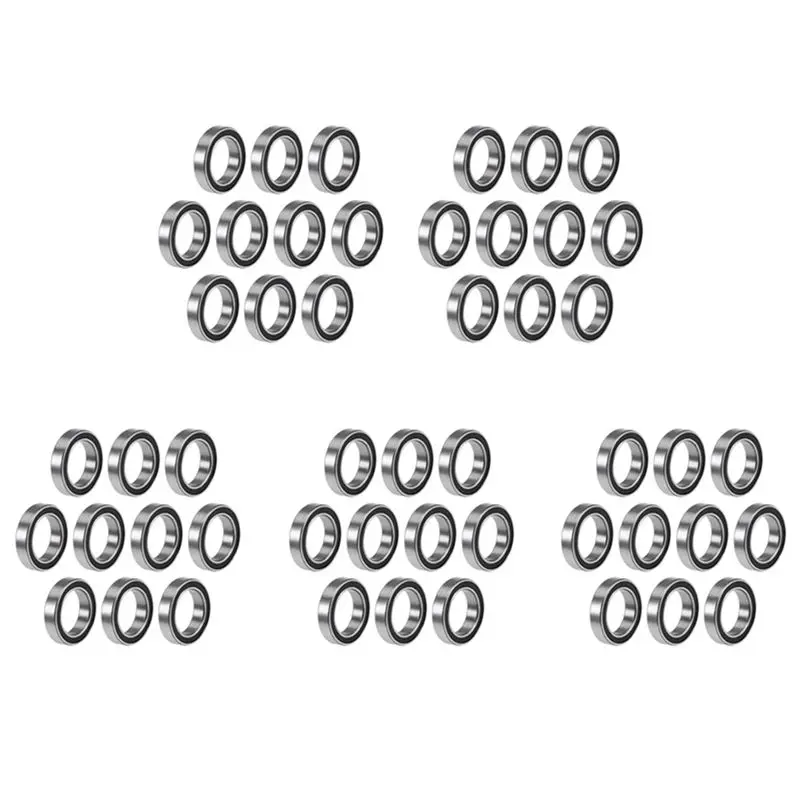50PCS 6701-2RS 12X18X4 Mm Miniature Double Rubber Sealed Deep Groove Ball Bearings