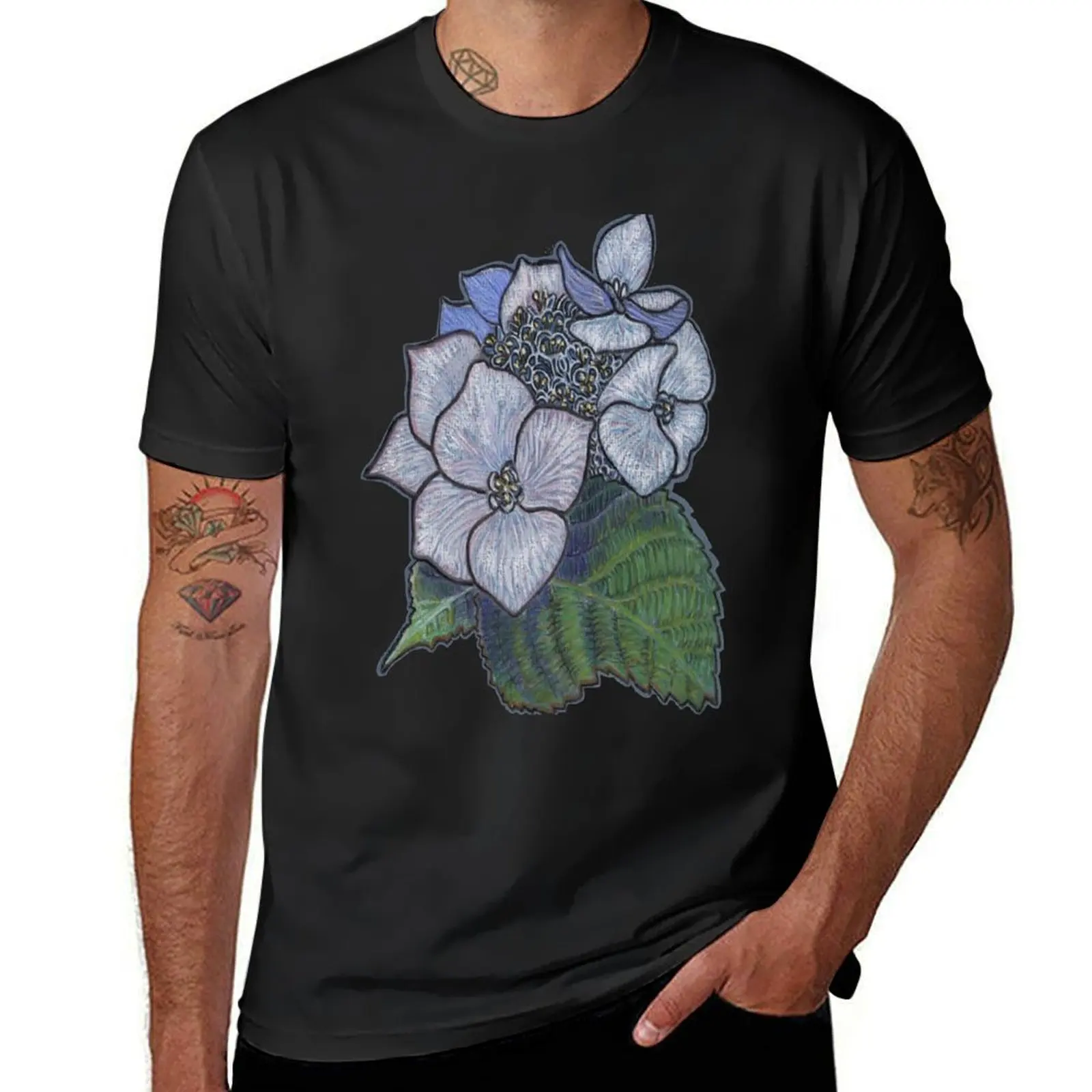 Hydrangea T-Shirt vintage tees mens t shirt