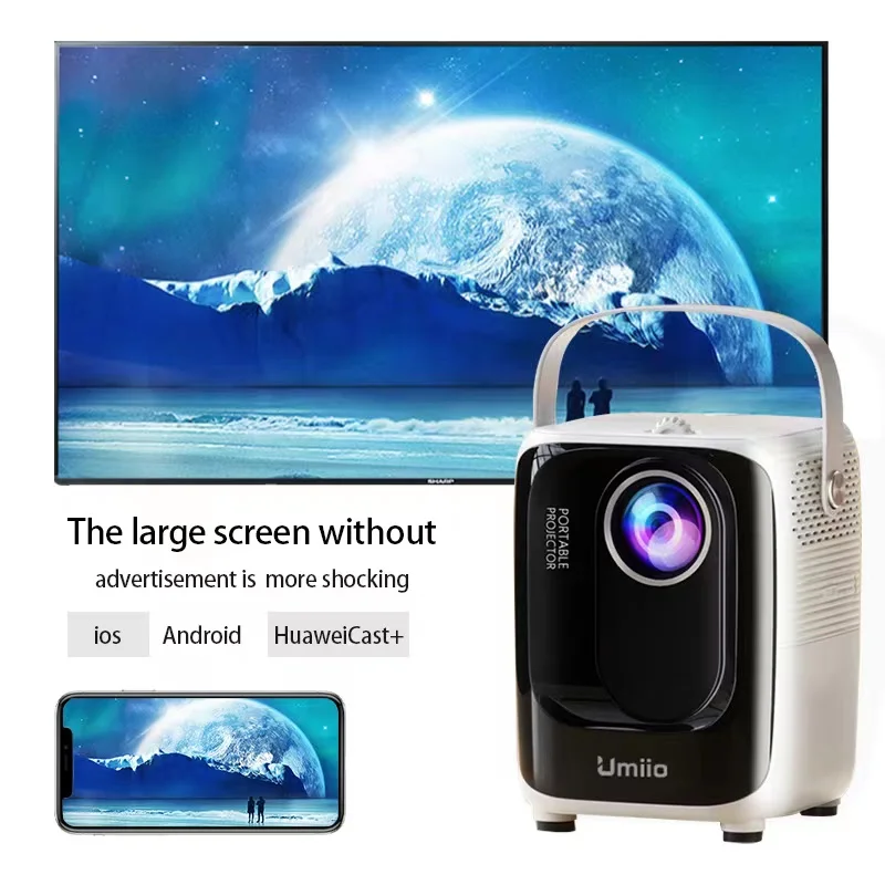 

UMIIO A007 Portable Outdoor Smart Projector Full HD 1080P MINI Home Theater Free delivery!