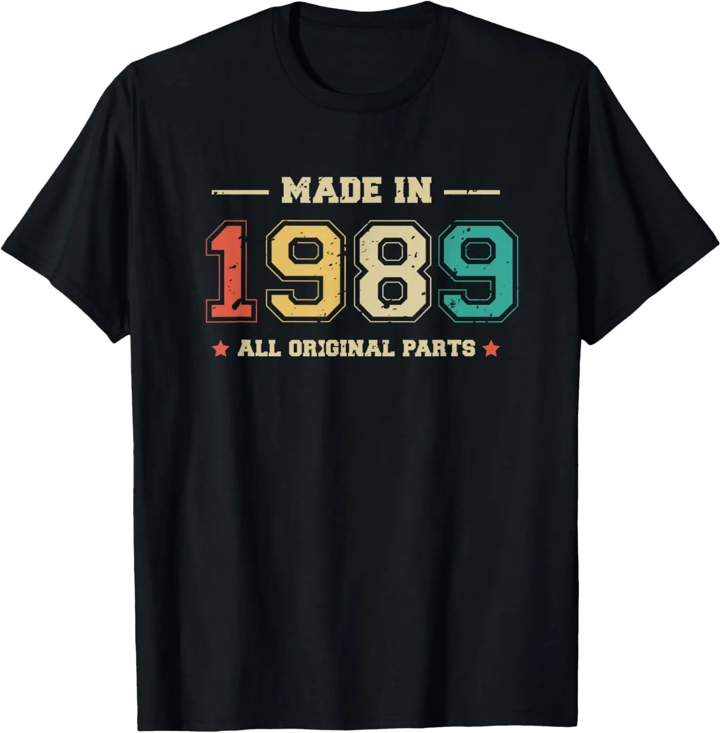 Made in 1989 All Original Parts Funny Birthday Born in 1989 T-Shirt Unisex Summer Streetwear Tops  Streetwear Camisas