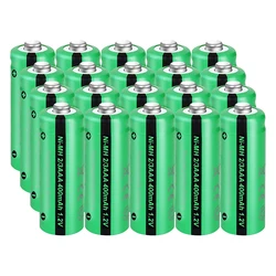 20pcs 2/3AAA Rechargeable Battery 1.2V 400mah NI-MH Rechargeable Batteries for Outdoor Patio Solar Light Button Top