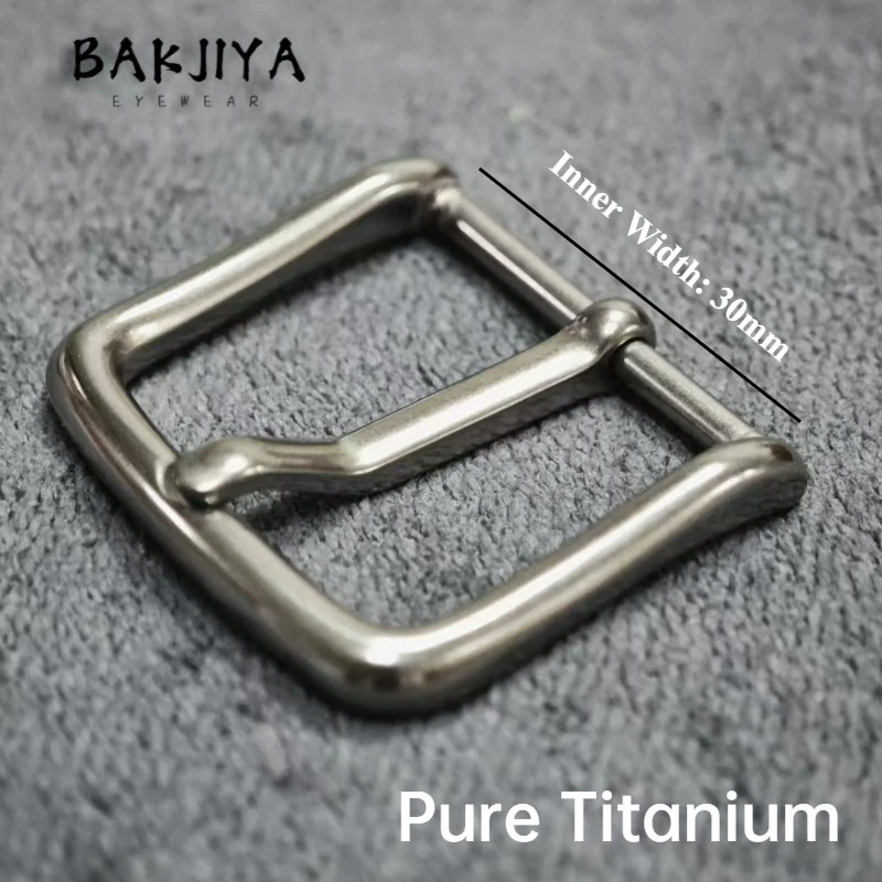 Pure Titanium 3cm Pin Buckle Belt Head Clasp - Men Women Fashion Titanium Metal Rustproof Anti-Allergy Belt Buckle Accessories