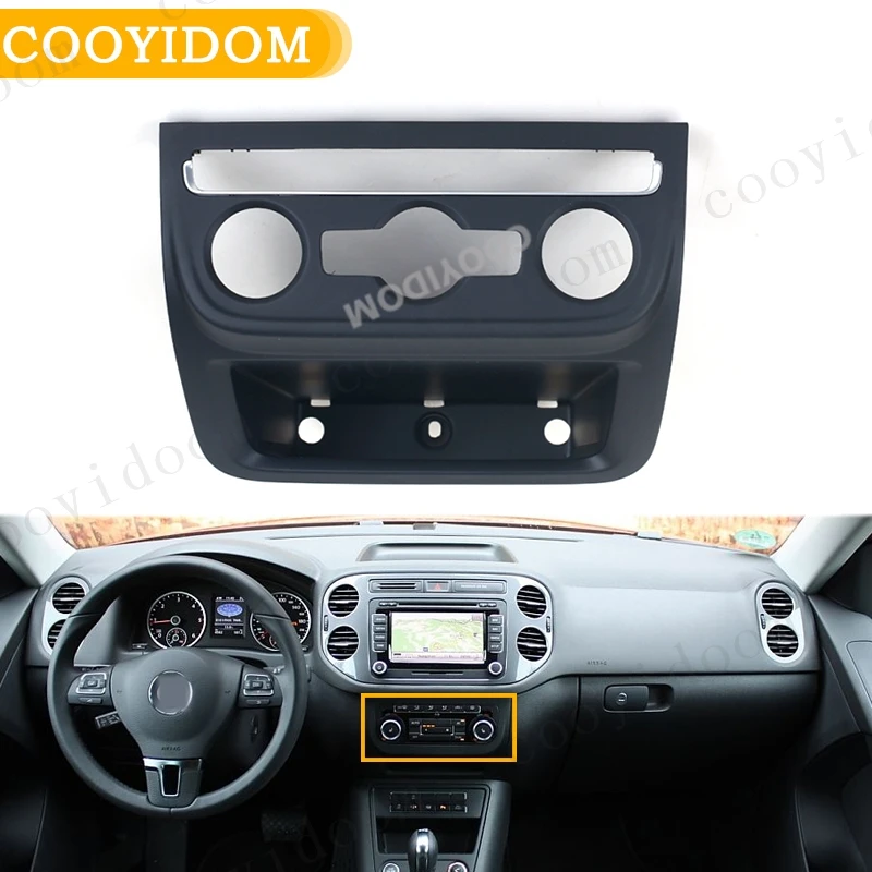 Car Front Air Conditioning Dash Trim Control Cover Bezel Panel Upgrade For VW Tiguan 2011 2012 2015 2016 5ND820039 5M0819422B