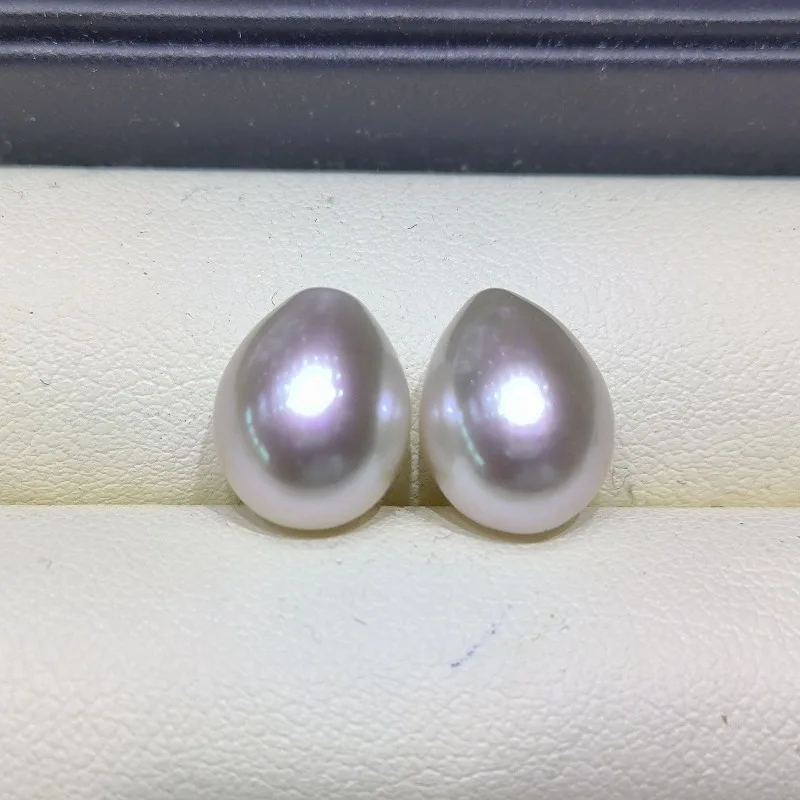 

Pair 9-10mm Rice Shaped Beads, Water Droplet Shaped Scattered Beads, Naked Beads, DIY Necklace, Earring Inlay