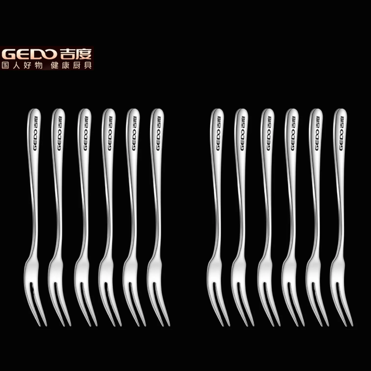 

Swan Base 304 Stainless Steel Fruit Fork 5 Pieces of LFGB Certification Dessert Fork for Office Afternoon Tea Home Party Cutlery