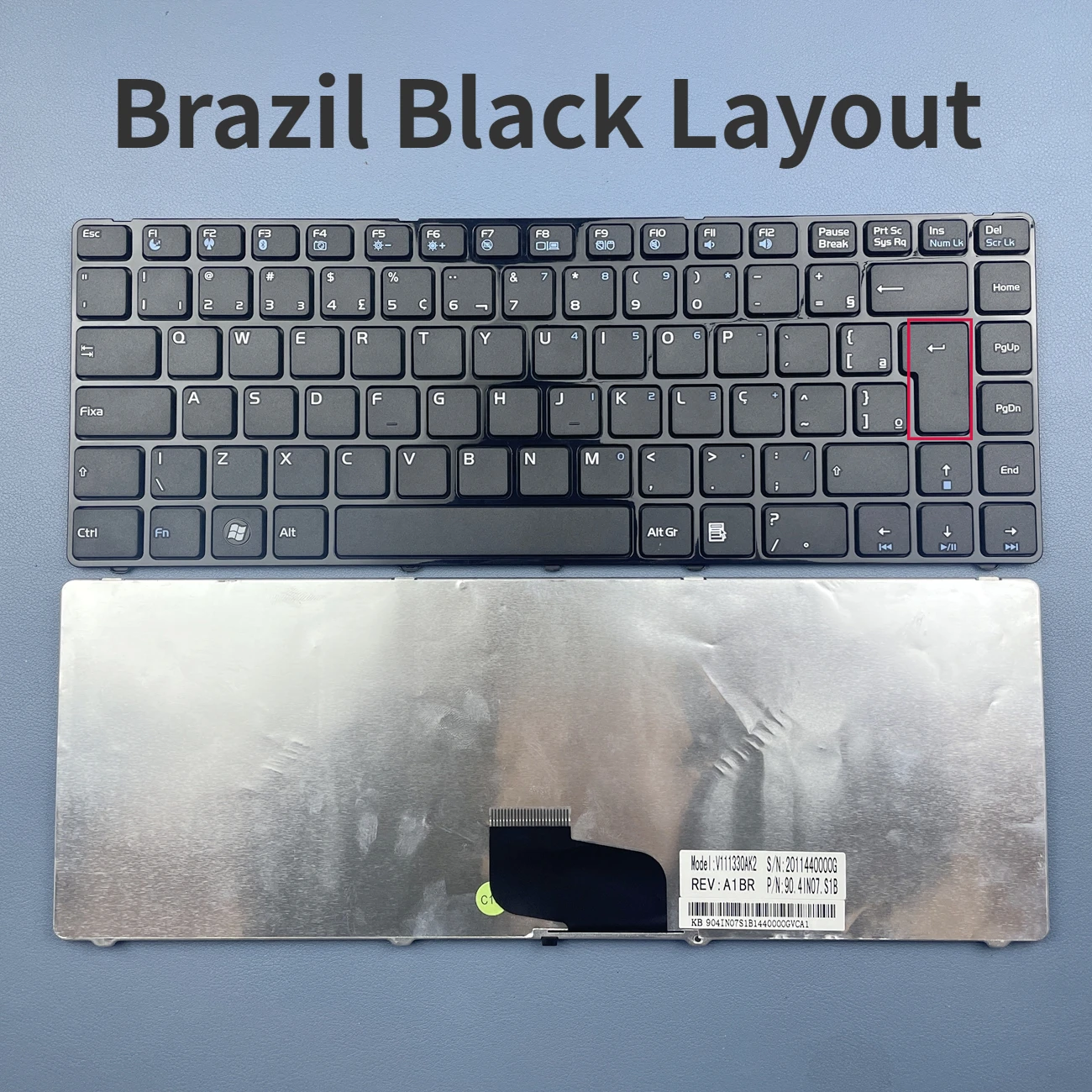 

Brazil Black Keyboard For Toshiba STILS-1442 STI LS1442 For Darfon K41H K46H Tongfang Series V111330AK2 Br Layout