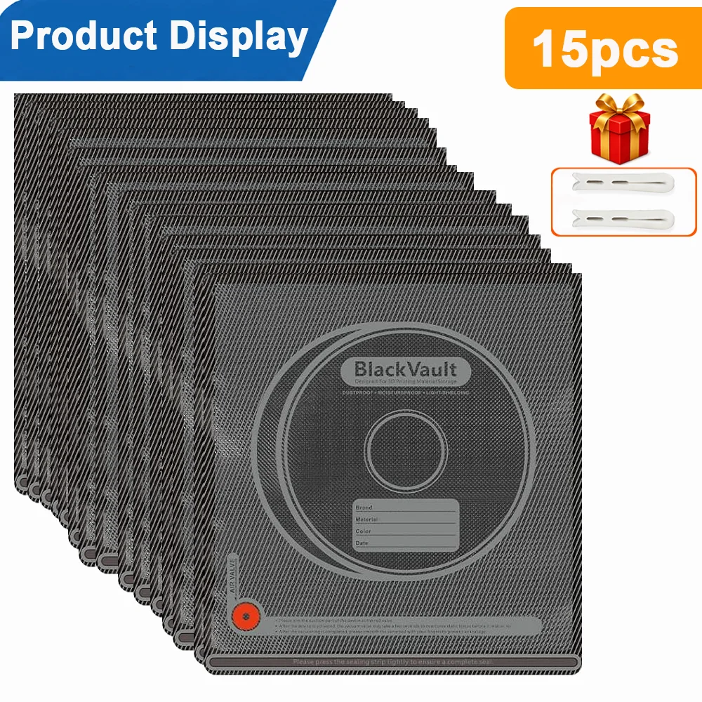 3D-Filament Vakuum-Aufbewahrungsbeutel-Set Lichtundurchlässige Wiederverwendbare Versiegelungsbeutel Staubdicht Feuchtigkeitsbeständig für PLA PETG ABS TPU ASA PA PC DP