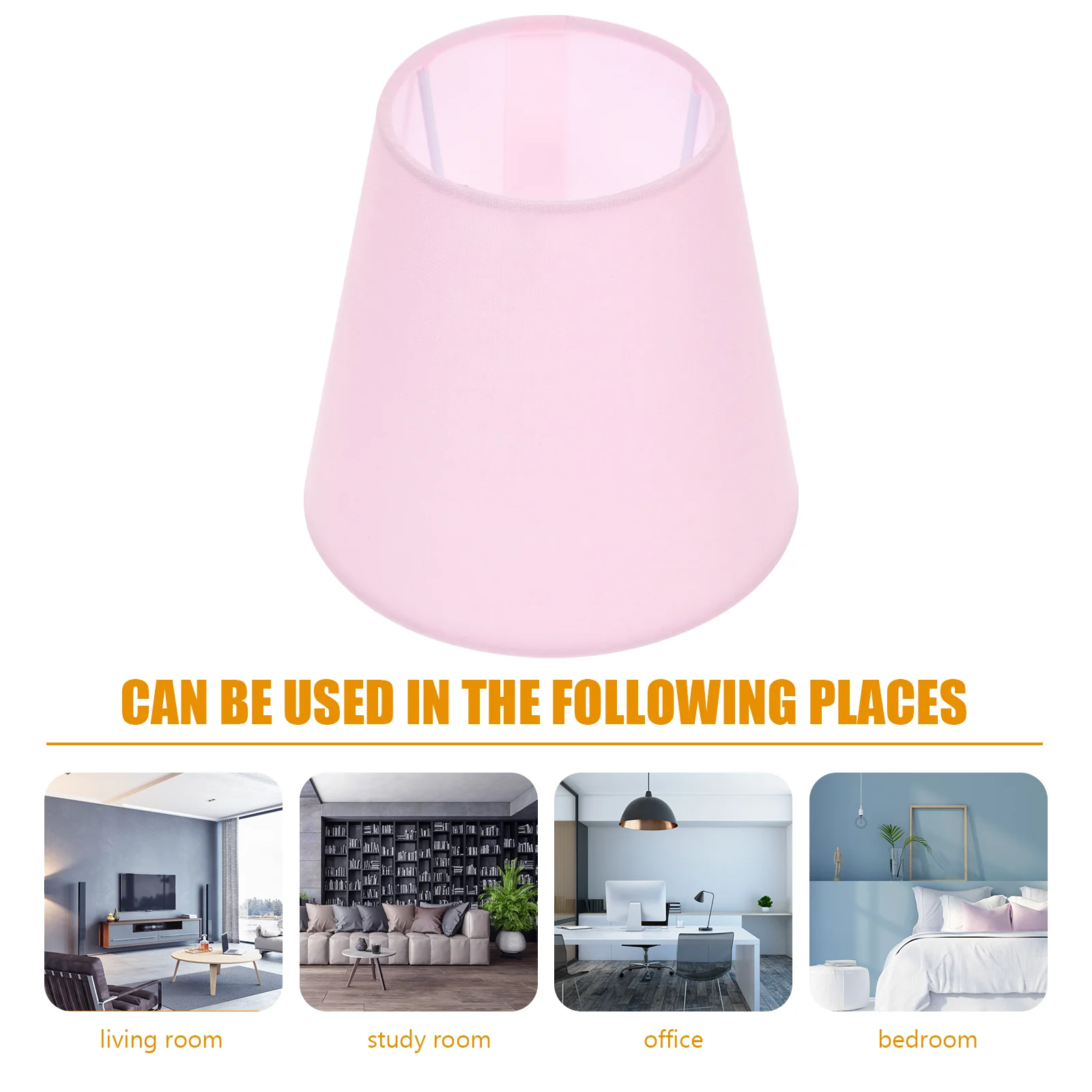 Kap lampu untuk meja bahan Linen pengganti gantungan dinding kecil Pink Aksesori kain langit-langit