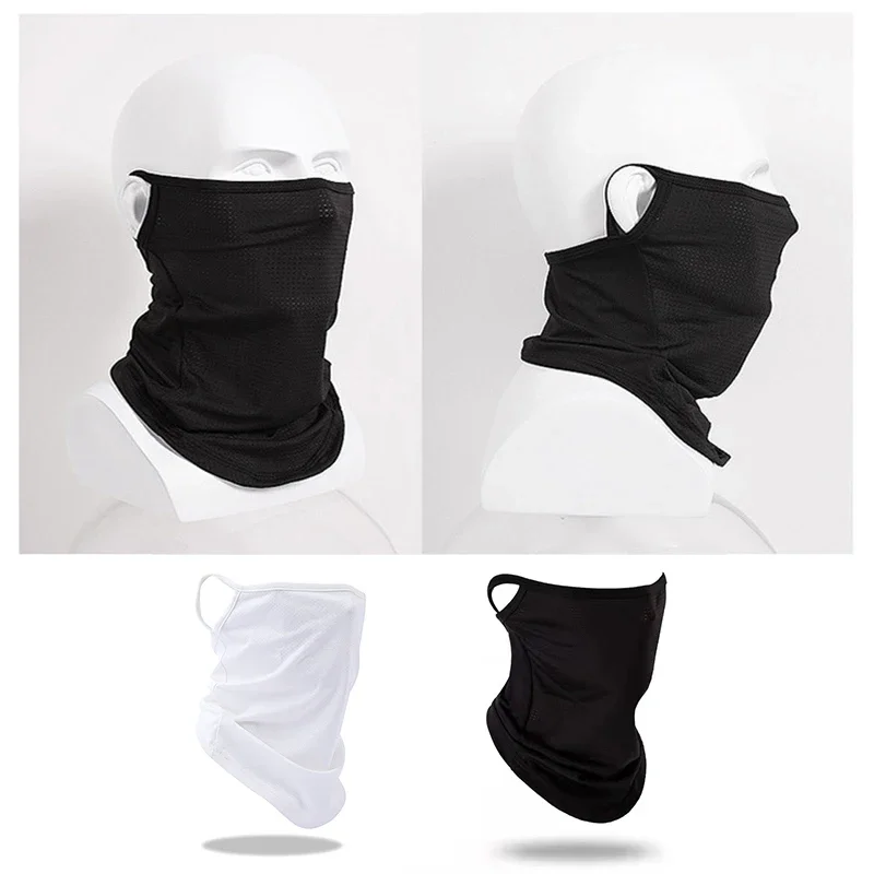 

Outdoor Seamles Riding Mask Neck Protection Sunscreen Mask Motorcycle Earmuffs Silk Head Scarf Facemask Balaclava Unisex